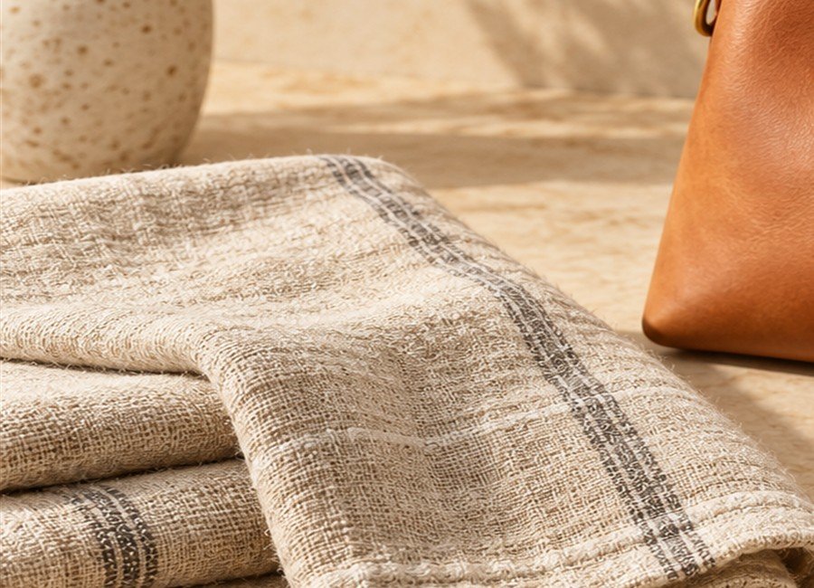 Illustrative folded natural linen for the ANICHINI maker listing
